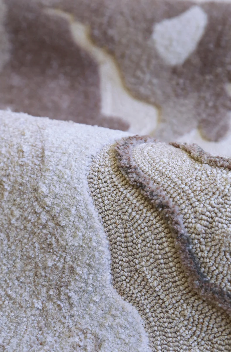 Close-up of the Estuary rug's raised pile