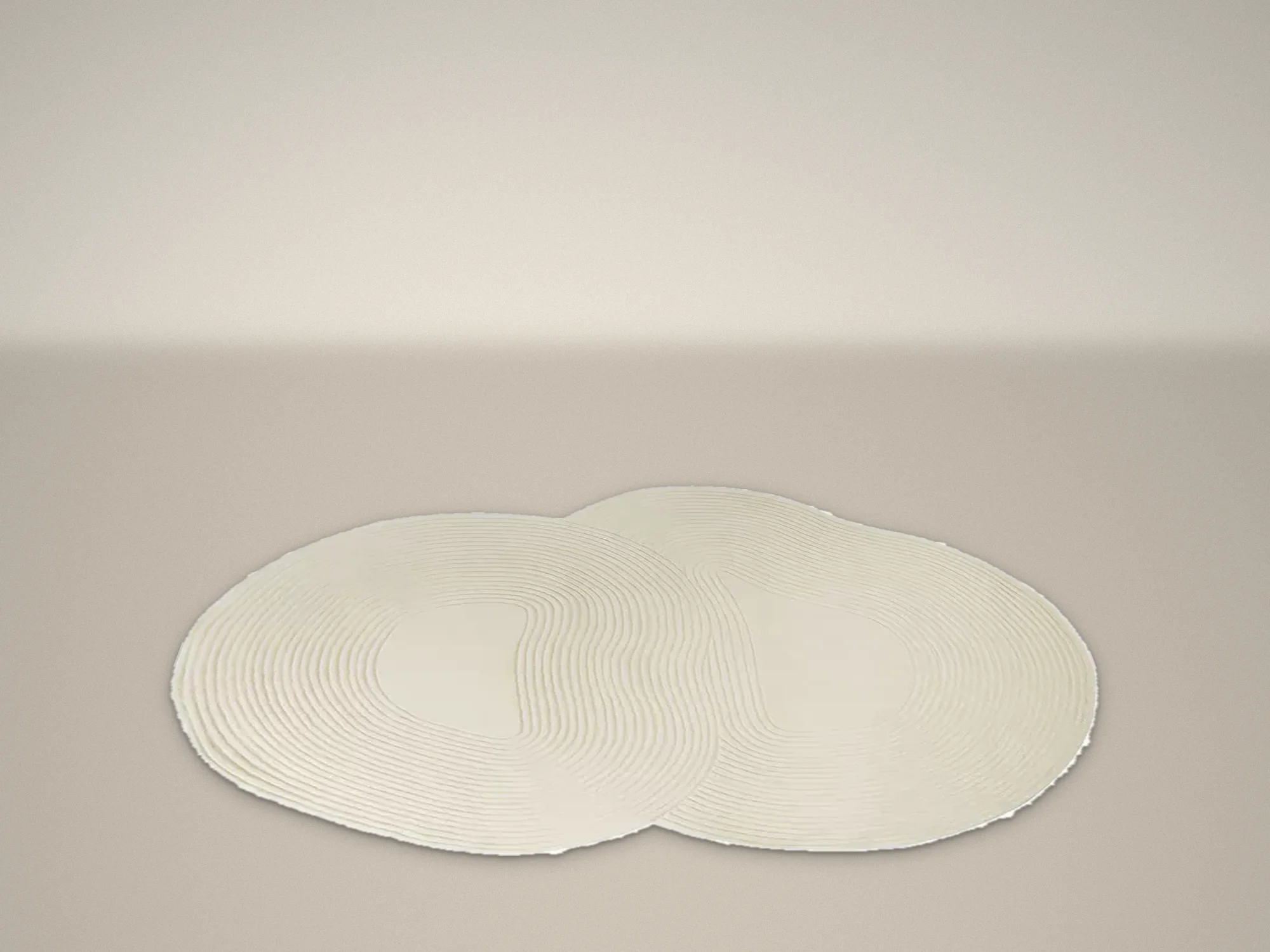 Halo rug, ivory floor